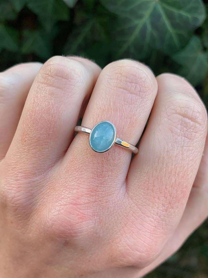 Akvamarin Ring for engroshandel hos June Metal