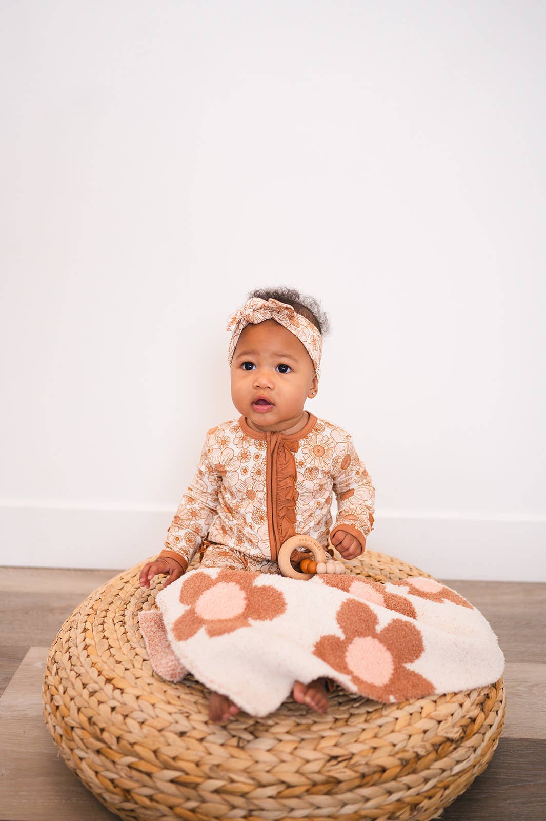 Harp Angel Boutique – wholesale Filtar – Barn och baby – Minifilt - Daisy Caramel/Pink3