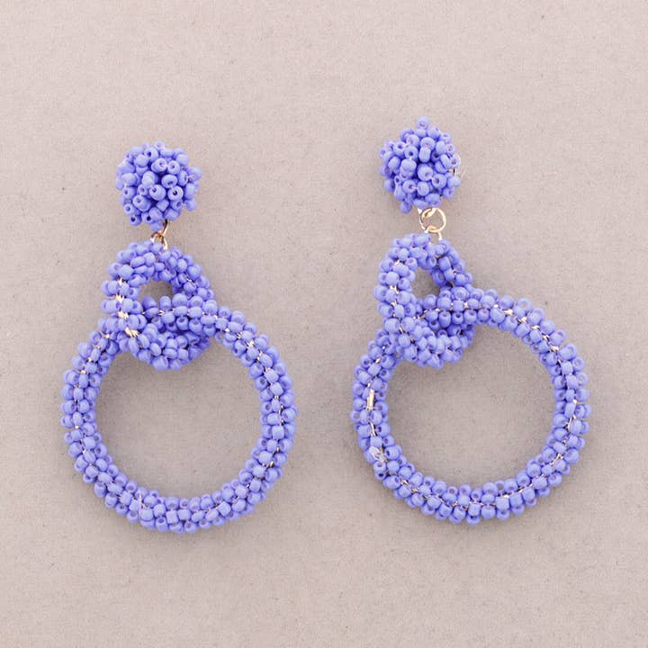 Sonata - Wholesale Dangle Earrings - Triple Ring Bead Earrings2