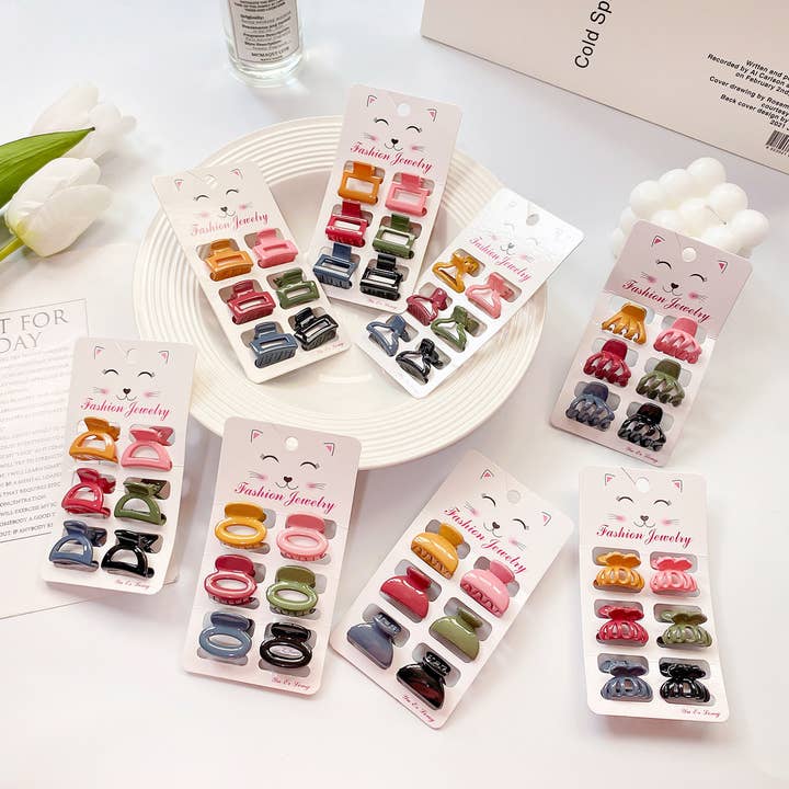 6pcs Candy Color Mini Hair Claw Clips_CWMM12926 for wholesale by ACCITY