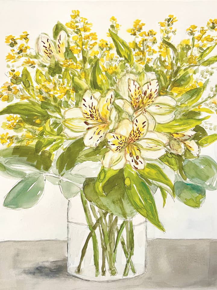 Impression artistique du bouquet d'août pour la vente par Made by Caylea