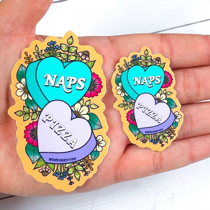 Michaela K Creations - Wholesale Sticker - Nap and Pizza Sticker | Stickers | Stickers for Hydroflask|l2