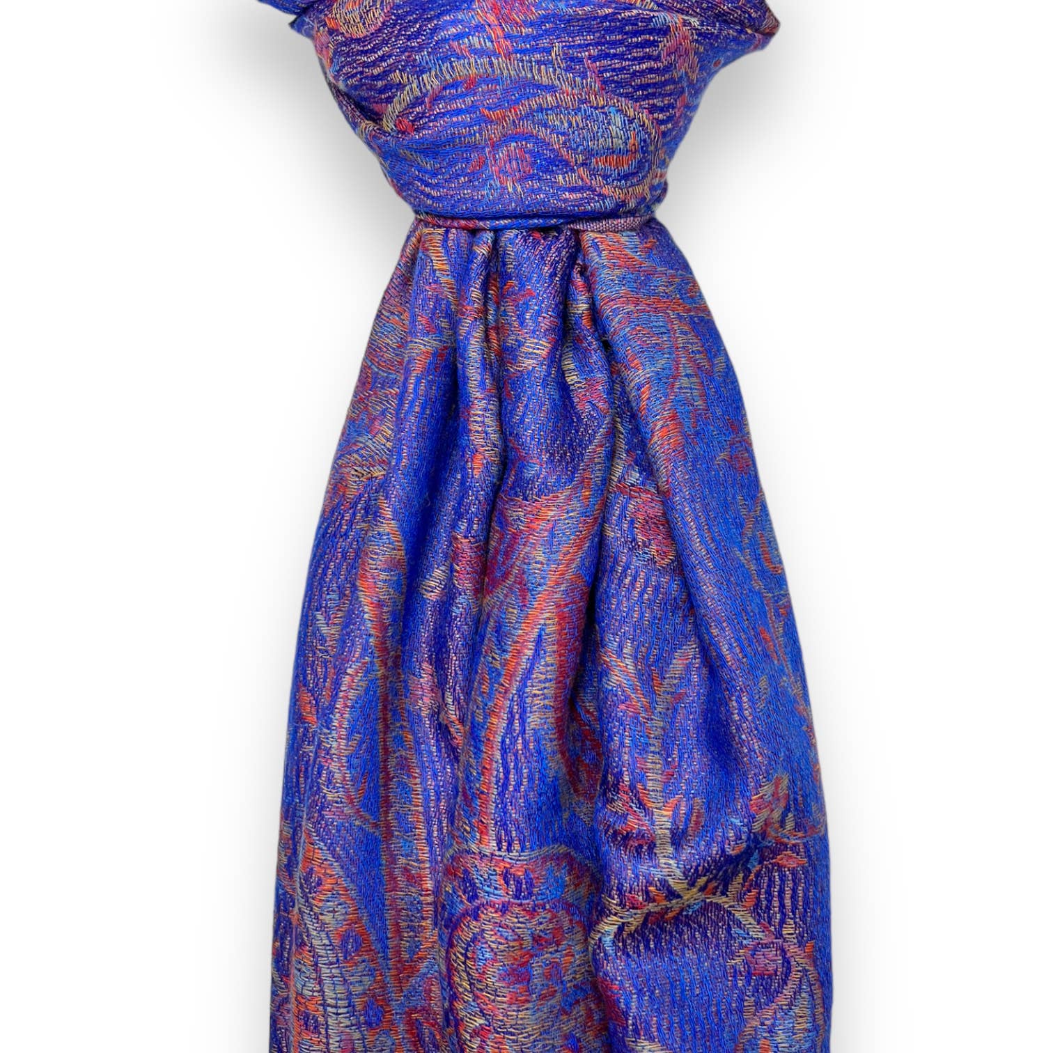 London Scarves - Vendita all'ingrosso Sciarpa - Donna - Pashmina jacquard con stampa paisley e frange16