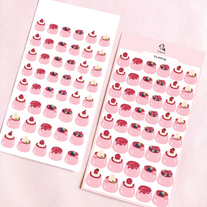 Pudding Sticker Sheet for wholesale by Poyura