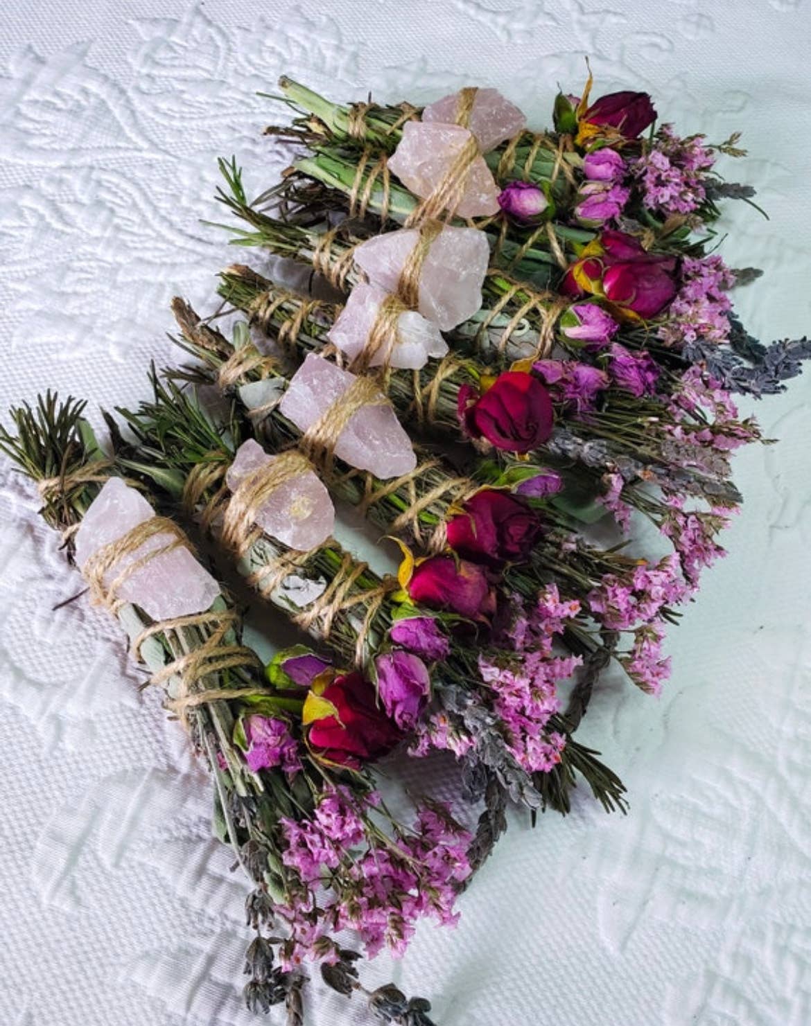 CharlieHaze - Wholesale Sage Bundle - Rose Quartz, Rosemary, Sage, and Lavender Smudge Stick10