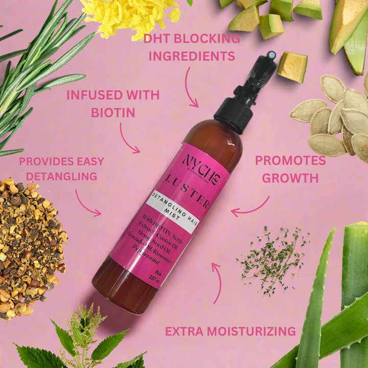 Nyche Hair LLC – wholesale Hair spray – Luster- Detangling Growth Tonic with BIOTIN, Nettle Extract, & Saw Palmetto2