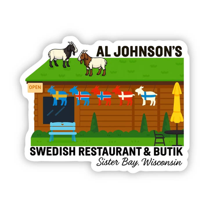 Jones Sticker Co - Vendita all'ingrosso Adesivo - Adesivo del Ristorante Svedese e Butik di Al Johnson