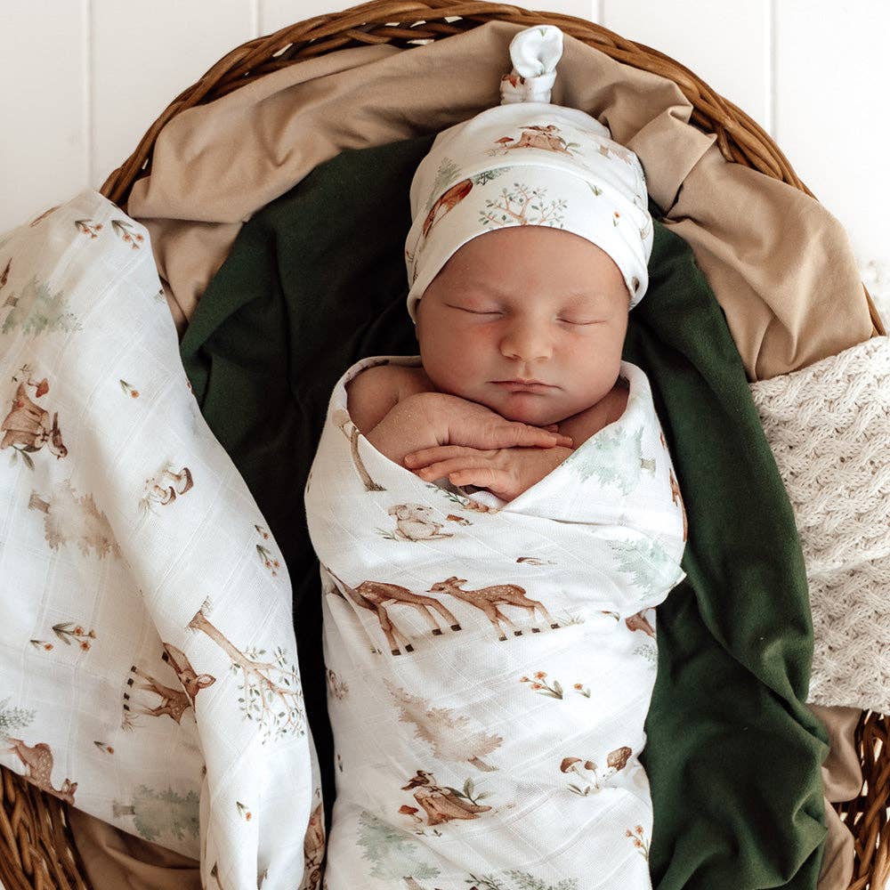 Snuggle Hunny - Wholesale Swaddle - Baby - Woodland Tales Organic Muslin Wrap4