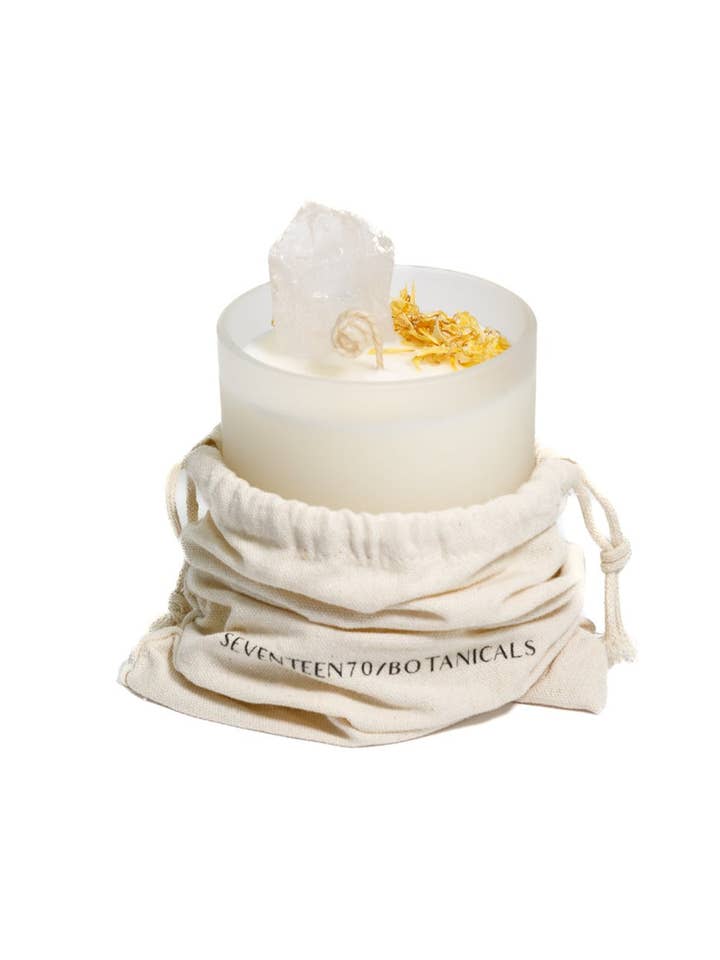 Sea salt caramel with Clear Quartz INSPIRATION + POSITIVITY for wholesale by Seventeen70 Botanicals