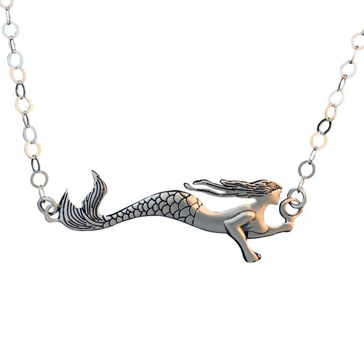 Sterling Silver Mermaid Necklace for wholesale by The East Wind Silver Co. ltd.