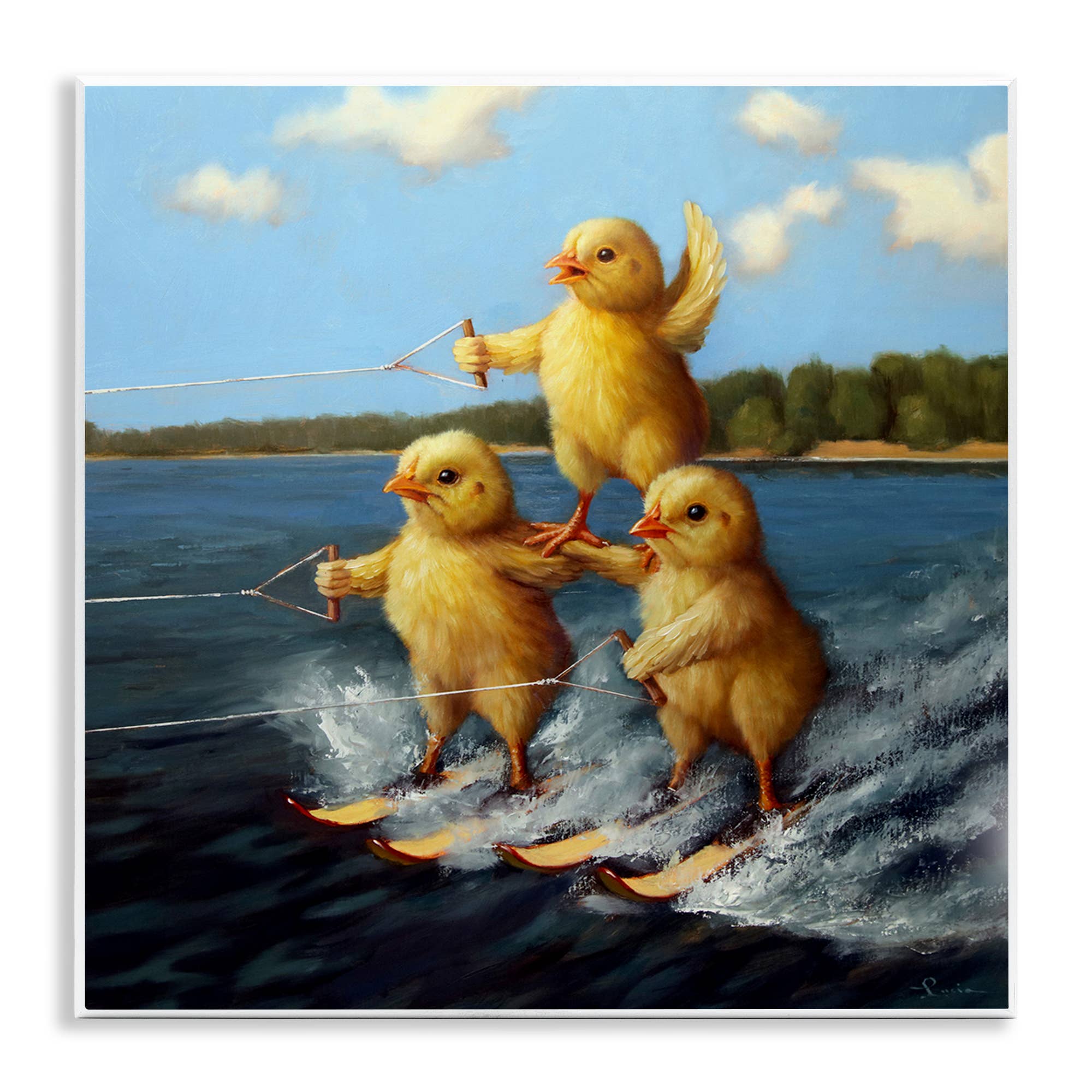 Stupell Industries - Wholesale Wall Sign - Water Skiing Chicks - Unframed Wall Art0