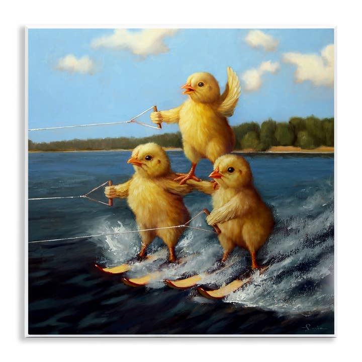 Stupell Industries - Wholesale Wall Sign - Water Skiing Chicks - Unframed Wall Art
