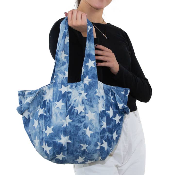 COMECO INC – wholesale Tote bag – Women's – Stars Dual handle Tie Dye Tote Bag for 4th July celebration3