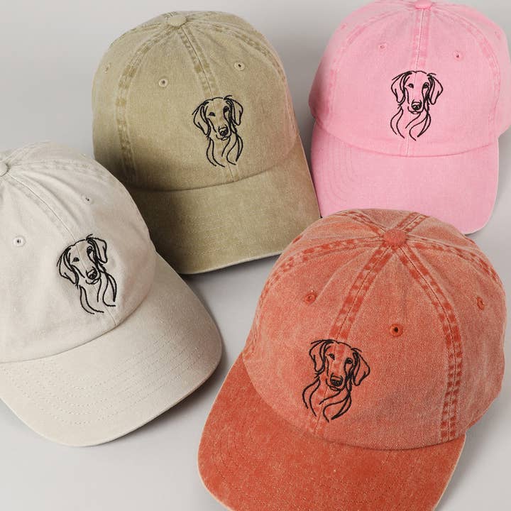 Golden Retriever Line Drawing Embroidery Cap for wholesale by Fashion City