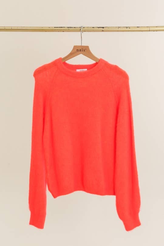 NAÏS PARIS - Wholesale Knit Sweater - Women's - Round neck sweater with buttoned sleeves in kid mohair and merino wool24