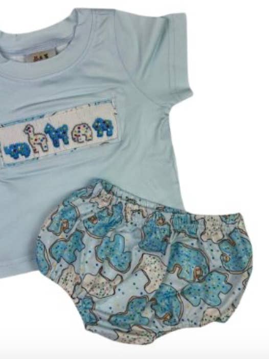 Blue Animal Cookie Diaper Set for wholesale by Beck & Gray