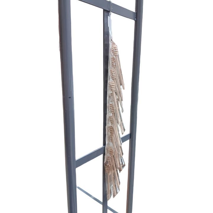 Naturz Beez - Wholesale Honey Dipper - Wooden Honey Dipper with Logo 6 Inch 12 Unit Display Hook1