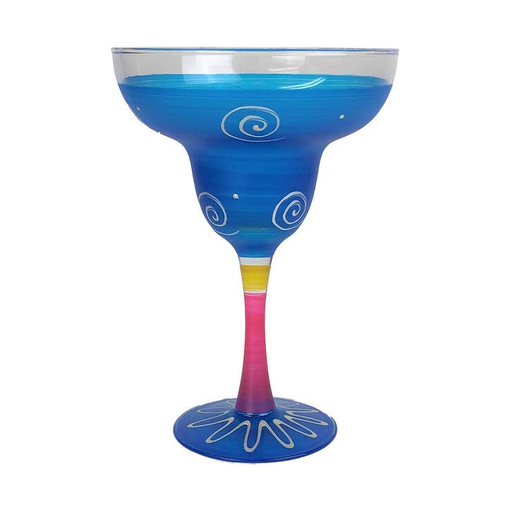 Peruvian Splendor Turkos Margarita Glasögon för wholesale av Golden Hill Studio