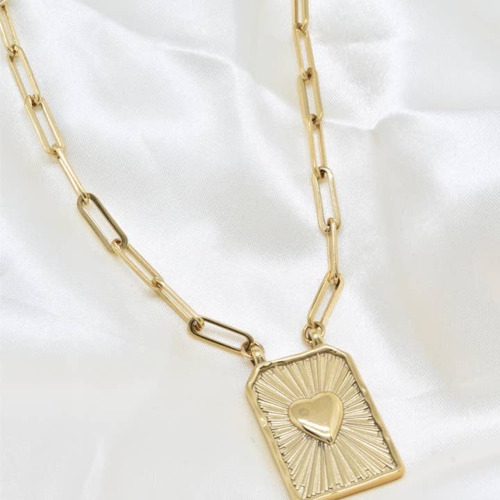 Kapyco - Wholesale Y-Neck/Lariat Necklace - Double-sided LOVE necklace in stainless steel - BJ210268OR0