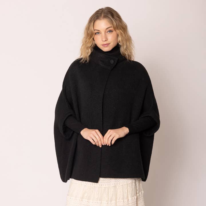 Fashion City – wholesale Cardigan – Women’s – Solid Color Neck Button 3/4 Sleeve Cardigan