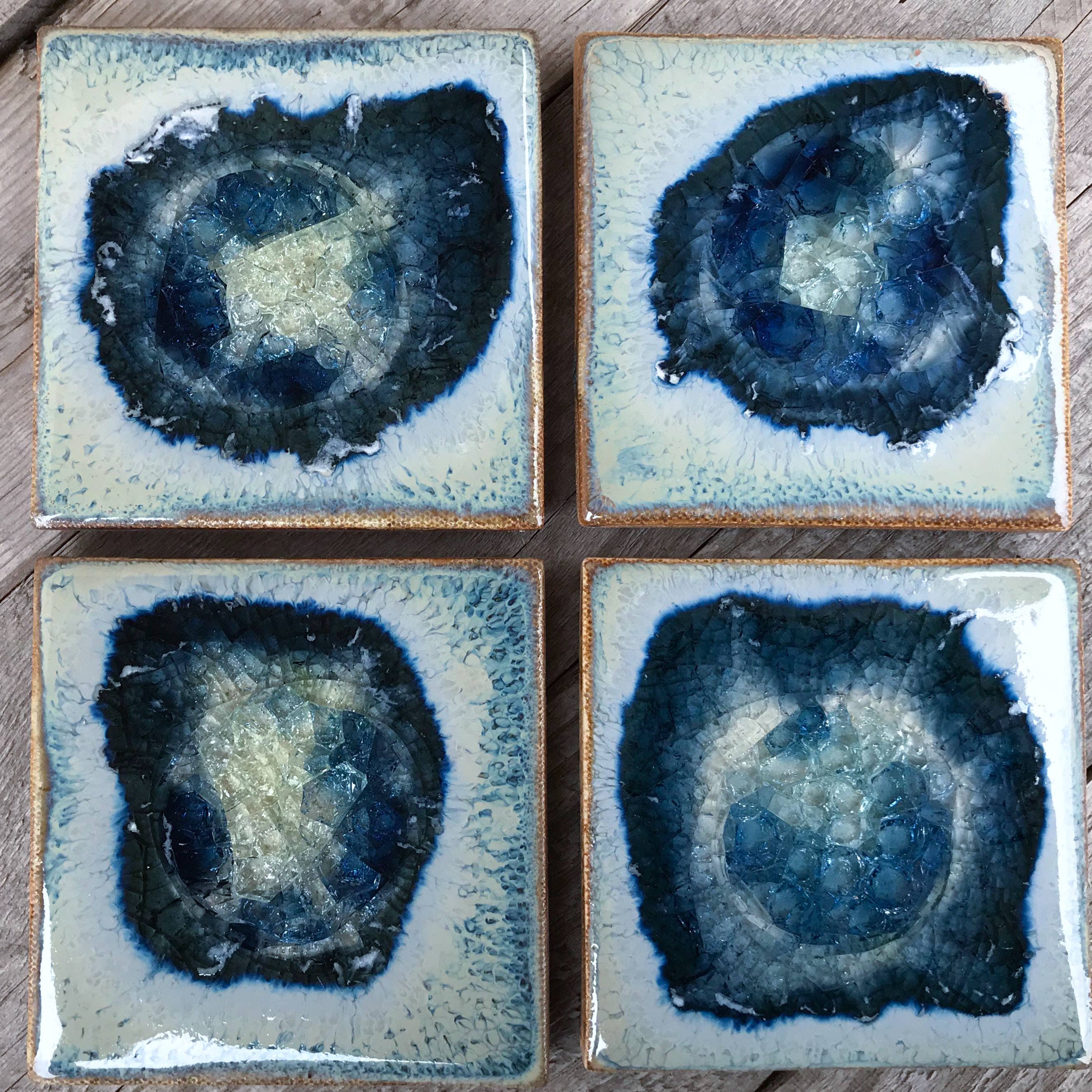 Dock 6 Pottery - Wholesale Coasters - Square Coaster - Cascade - Individual Coaster1
