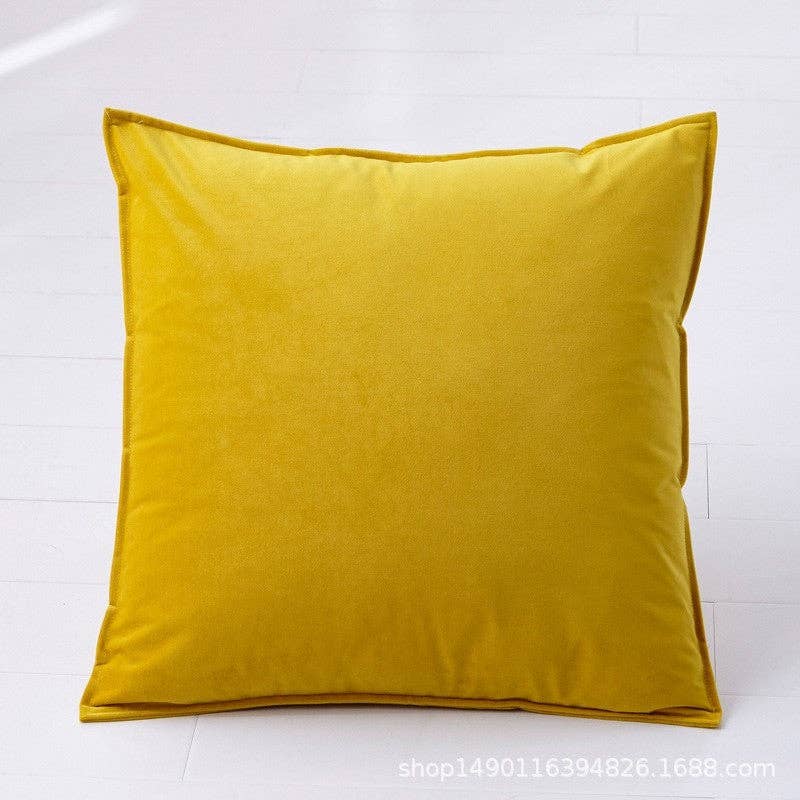 FurDecoration - Wholesale Throw Pillow Cover - Solid Color Square Soft Velvet Sofa Bed Throw Pillow Cover1