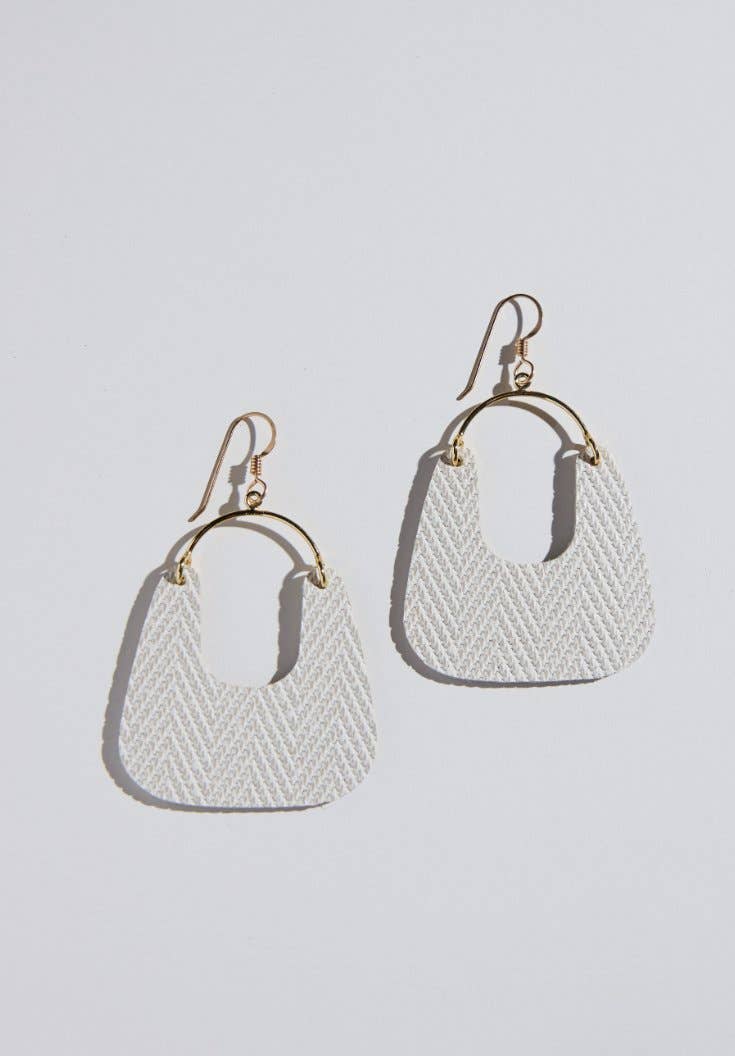 Nickel and Suede - Venta al por mayor Pendientes colgantes - Soft Pearl Noras4