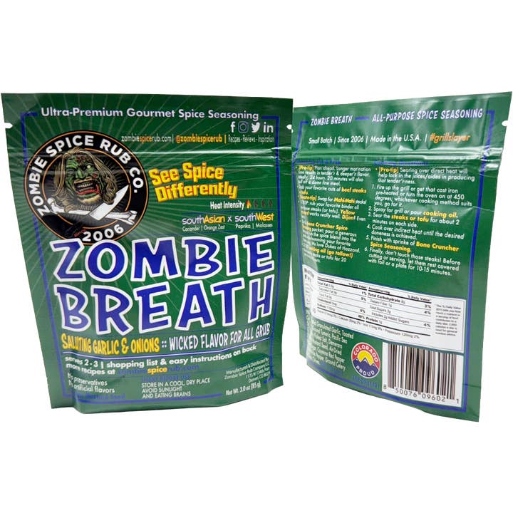 Zombie Spice Rub Co. - Wholesale Dried spice mix - Zombie Breath: All-Purpose Spice Rub Saluting Onion and Garlic Flavors1