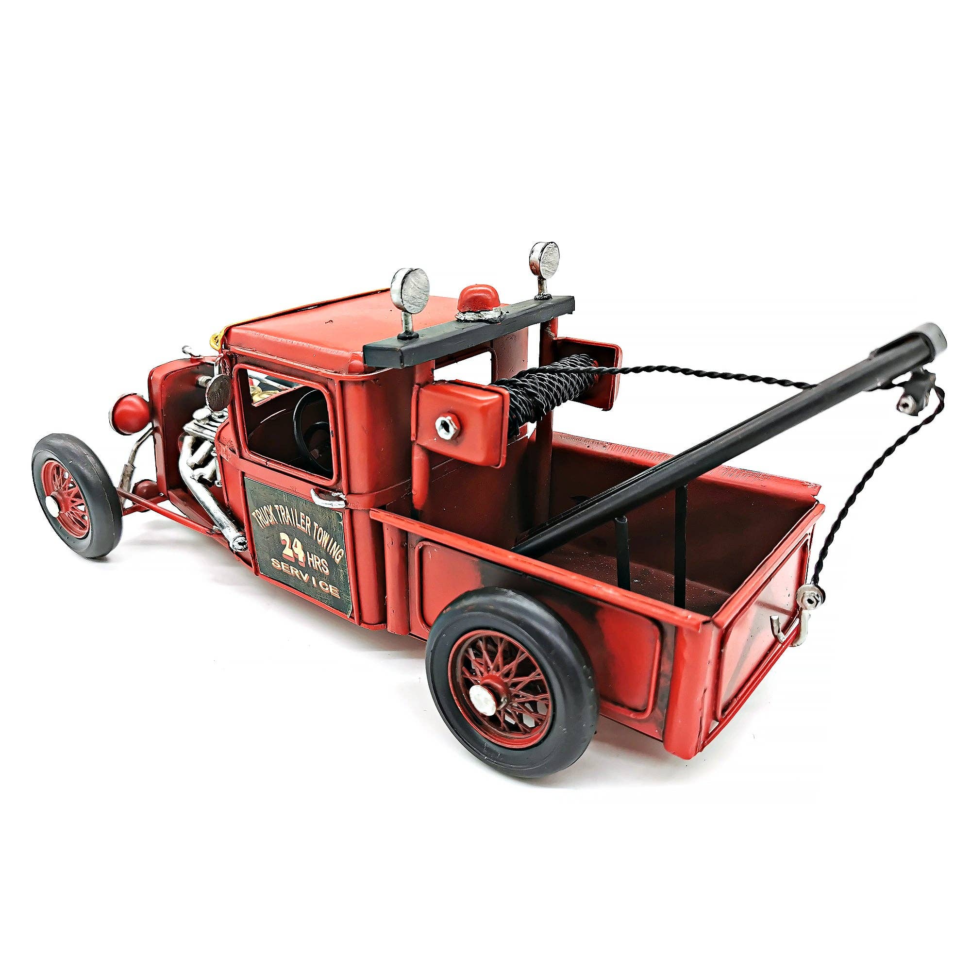 Peterson Houseware & Artwares US - Wholesale Decorative Tabletop Object - Vintage Metal Towing truck5
