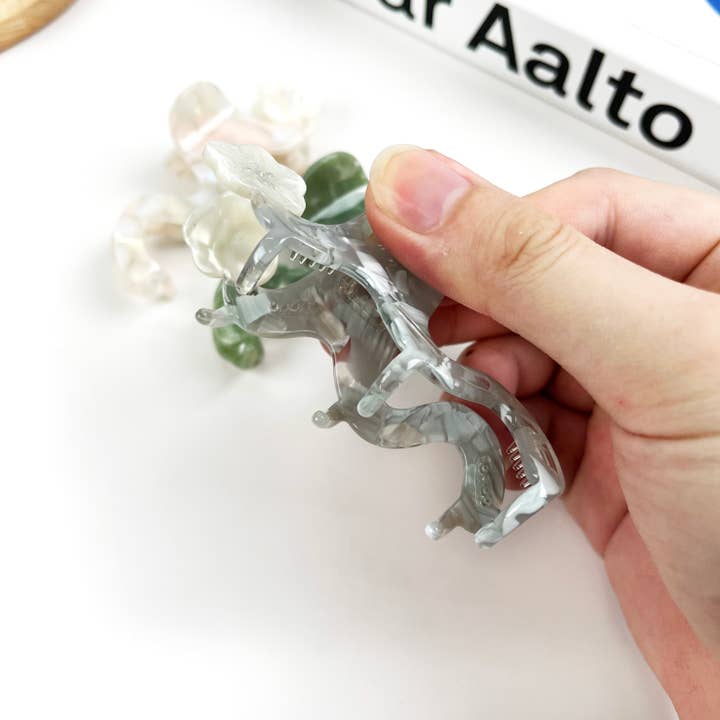 TheDivaSoap - Venta al por mayor Horquilla para el pelo - Mujer - Pinzas para el pelo con forma de garra de acetato con forma de flor verde para plantas2