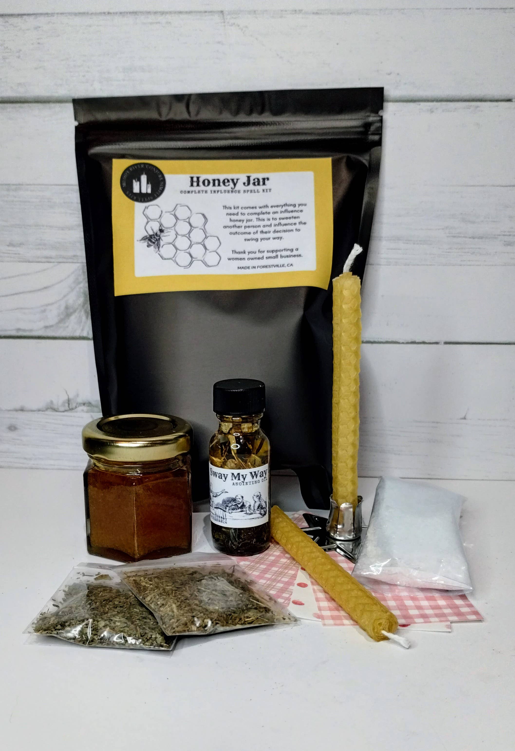 Wholesale Honey Jar Spell Kit, Influence Ritual with Beeswax Candles for  your store - Faire