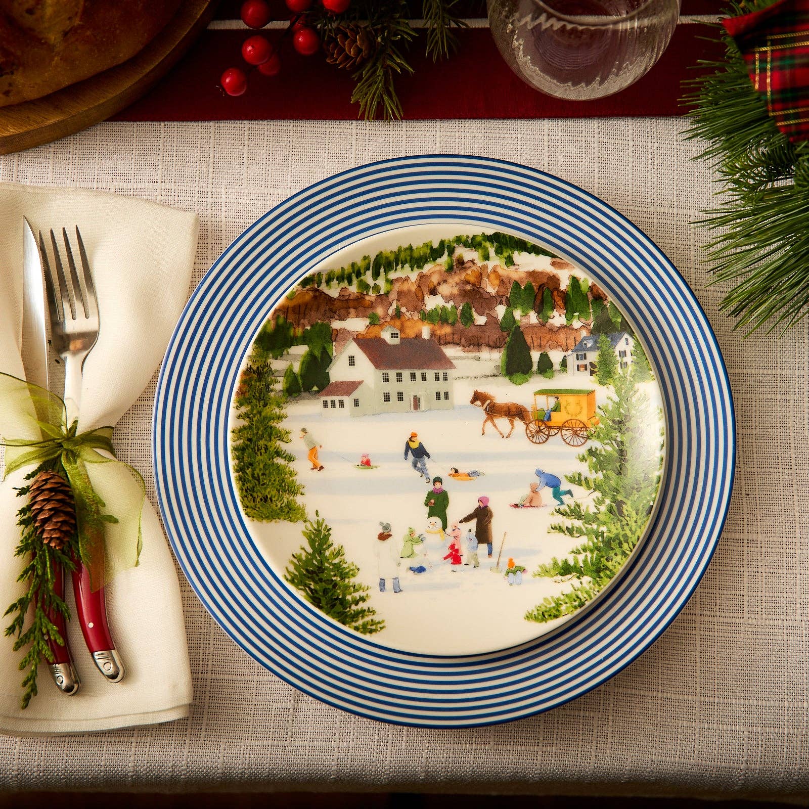 Caskata - Wholesale Salad Plate - Caskata X Felix Doolittle Winter Wonderland Plates, Set of 45