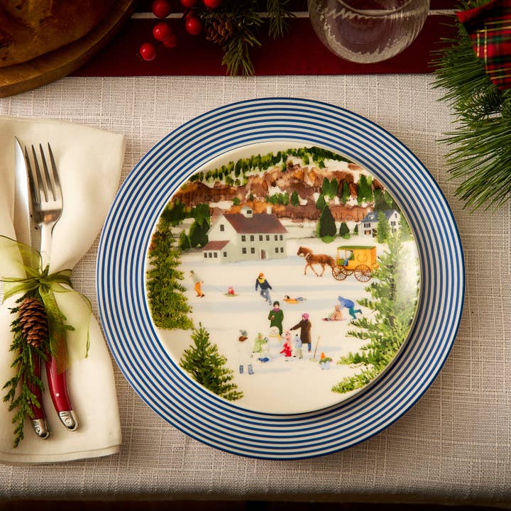 Caskata - Wholesale Salad Plate - Caskata X Felix Doolittle Winter Wonderland Plates, Set of 45