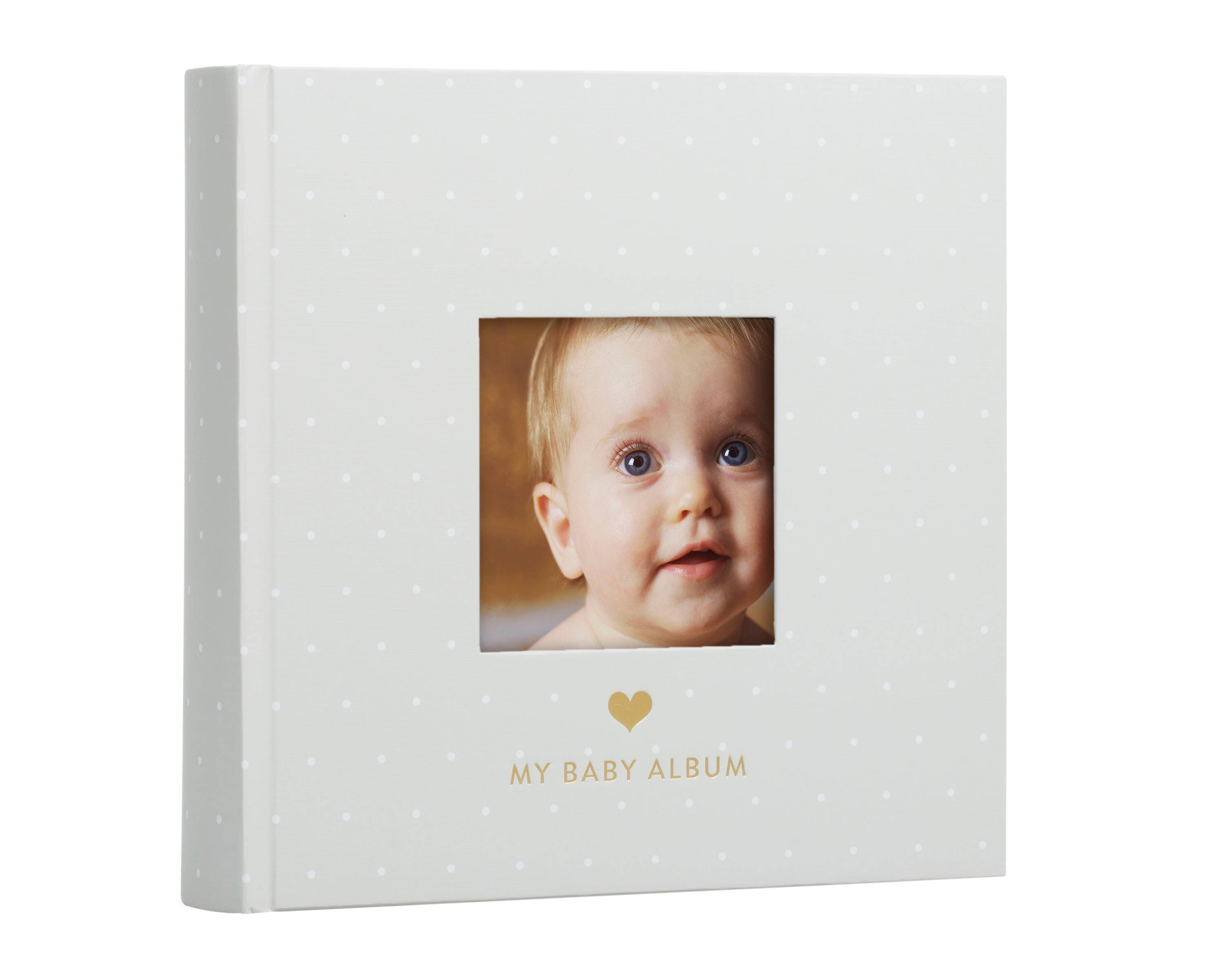 Pearhead - Wholesale Photo Album - Kids & Baby - Baby Photo Album with Guided Journal Pages, Gray Polka Dots1