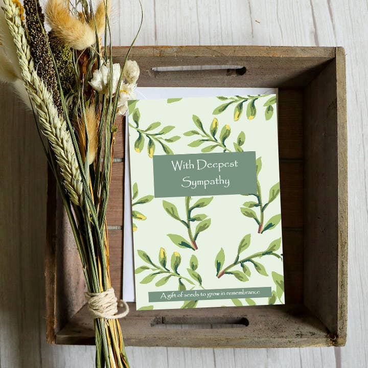 Sympathy Card With A Gift of Seeds for wholesale by Seeds with Love