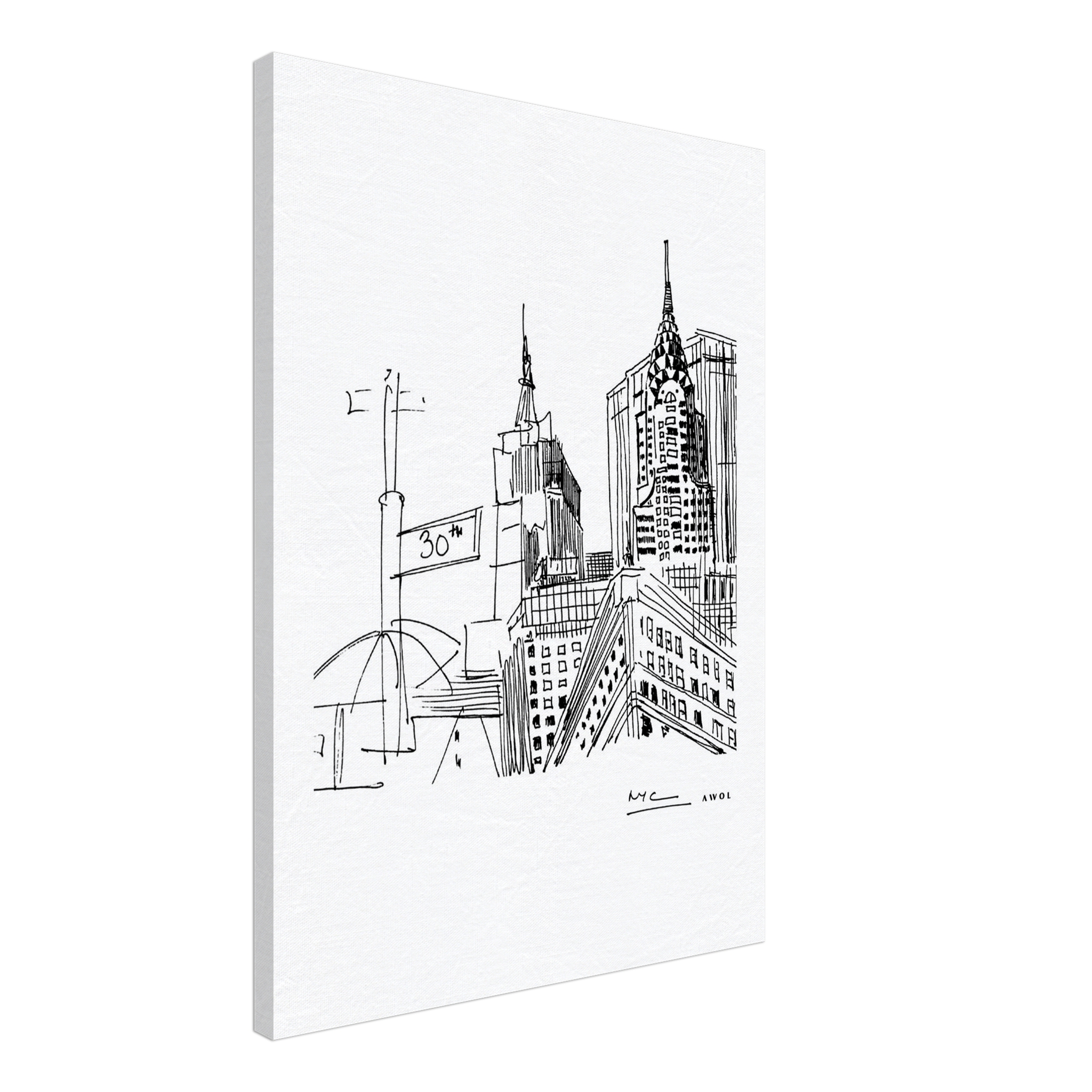 Creations Awol - Wholesale Art Print - New York City Art, Iconic Skyscrapers: Canvas Print13