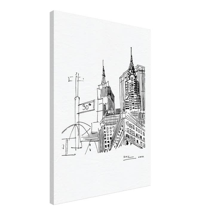 Creations Awol - Wholesale Art Print - New York City Art, Iconic Skyscrapers: Canvas Print13