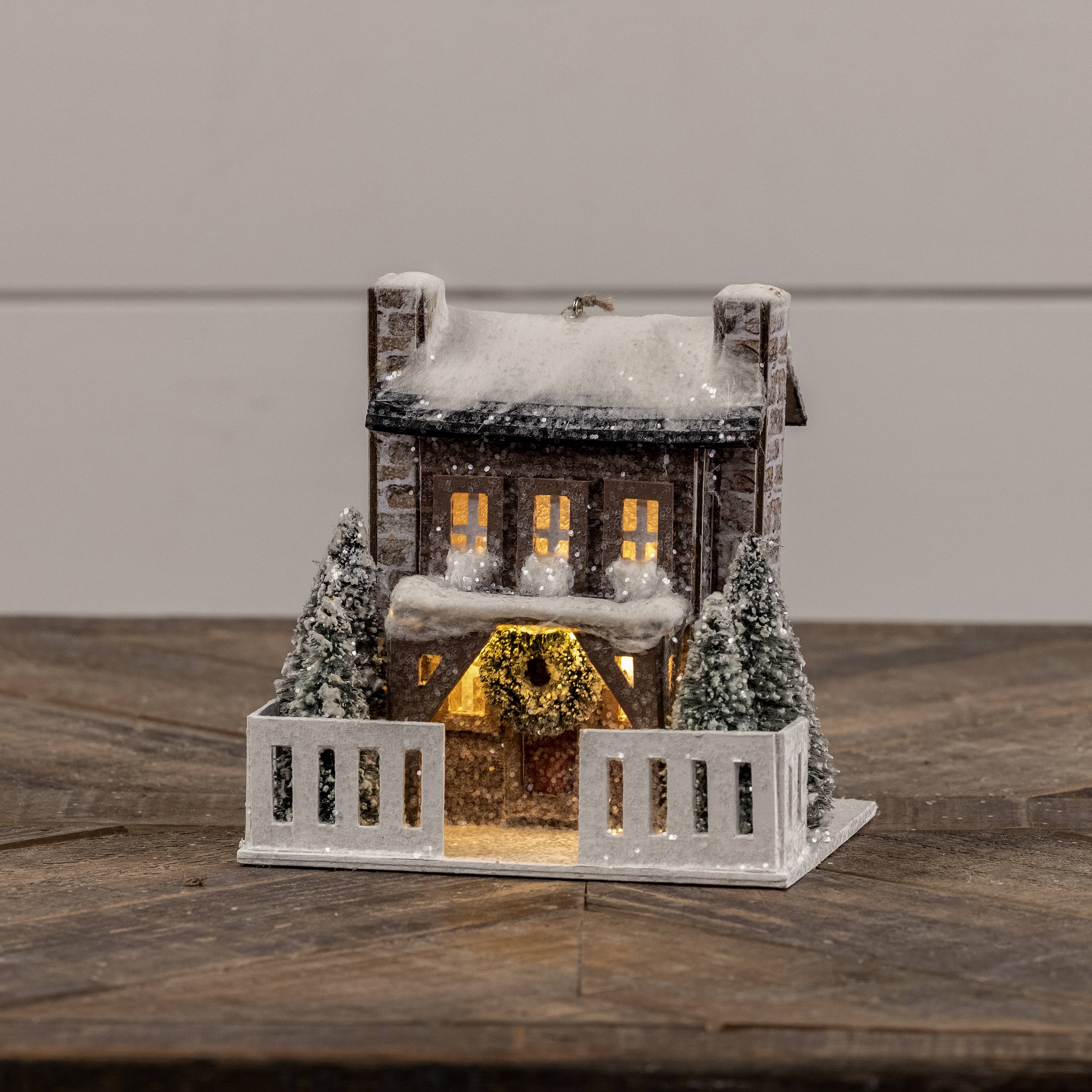 Ragon House - Wholesale Ornament - CABIN W/ PORCH ORNAMENT2