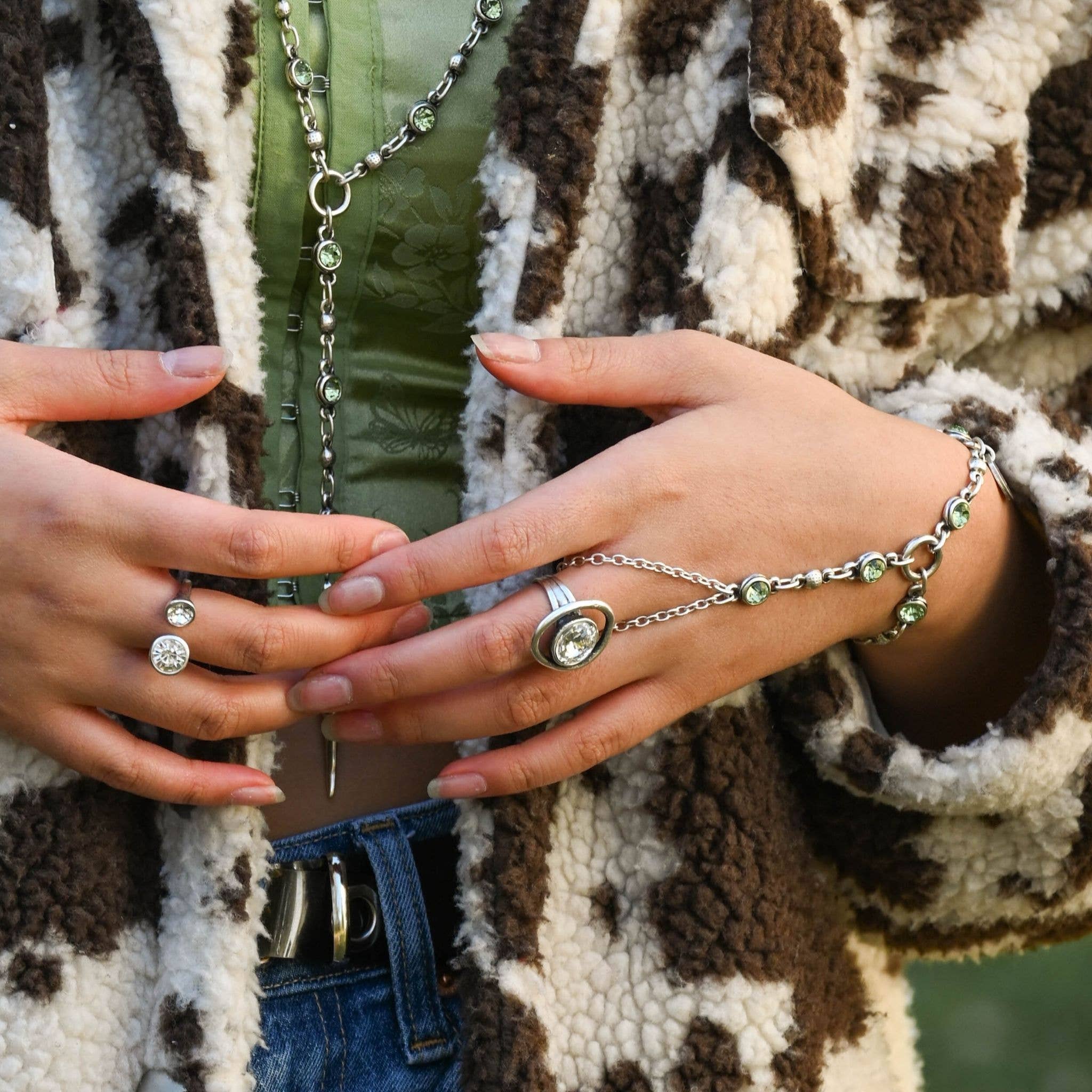 Avance - Wholesale Y-Neck/Lariat Necklace - Andromeda Necklace - Clear, Blue or Green Crystal2
