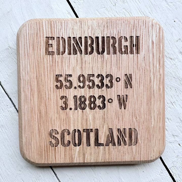 Barrel Oak Square Coasters for wholesale by Whisky Frames