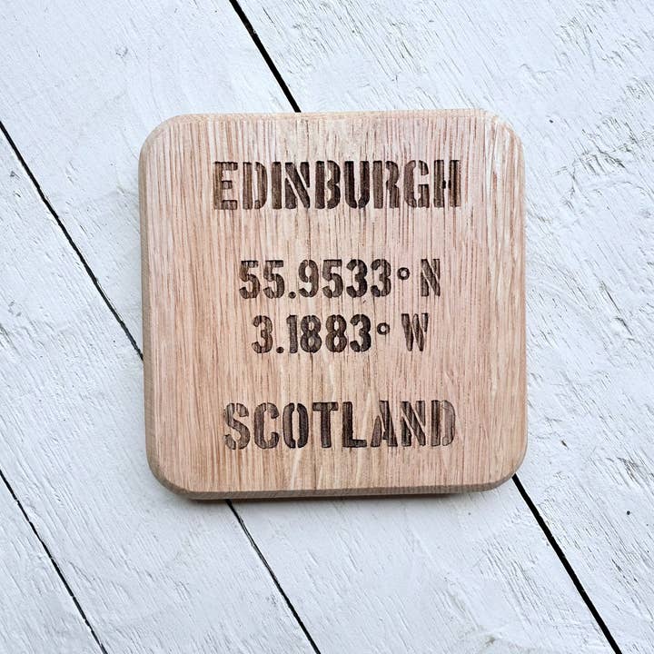 Barrel Oak Square Coasters for wholesale by Whisky Frames