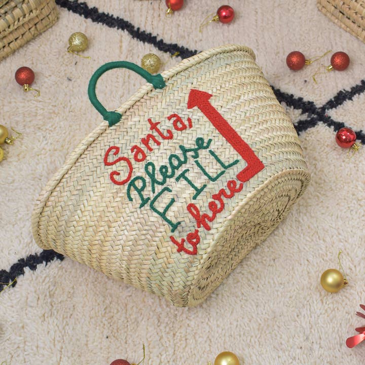 King Of Handmade - Wholesale Gift Bag - Christmas Straw Gift Basket _ Customized Santa Large Bag 4