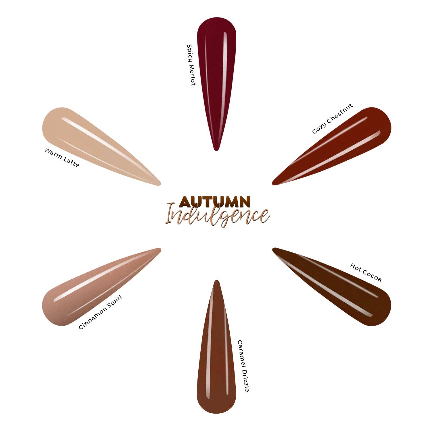 Tones Acrylics | Gels | Nail Art | Nail Tools & Accessories - Wholesale Nail Polish Set - Coverland Acrylic Powder Collection (6 x 1.5 oz) "Autumn Indulgence" - Fall 2024 Collection1