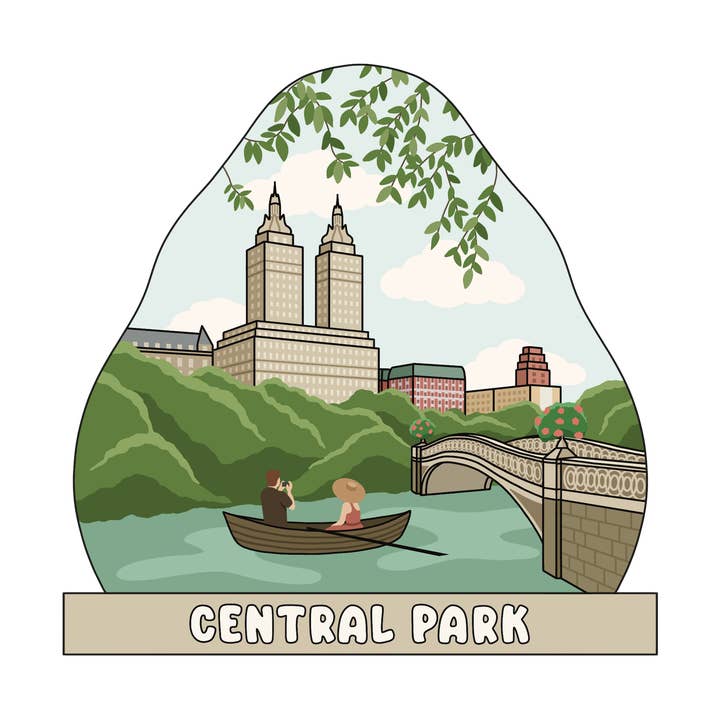Central Park - 3D Wooden Souvenir Magnet - 10 pcs for wholesale by Gifty Studio