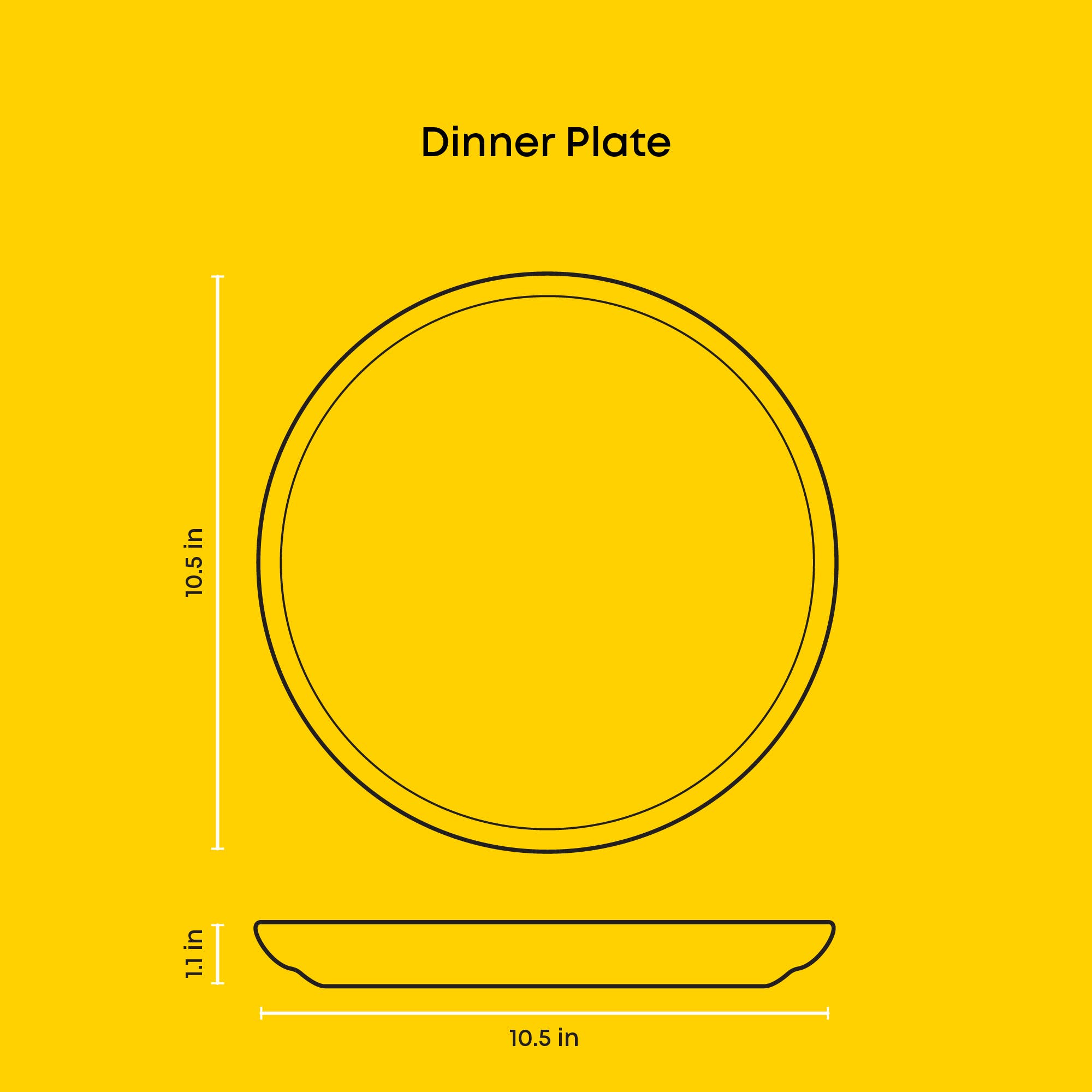 JoyJolt – wholesale Tallrikar – JoyJolt Mesa 6-delars set med middagstallrikar i stengods – 26,7 cm6