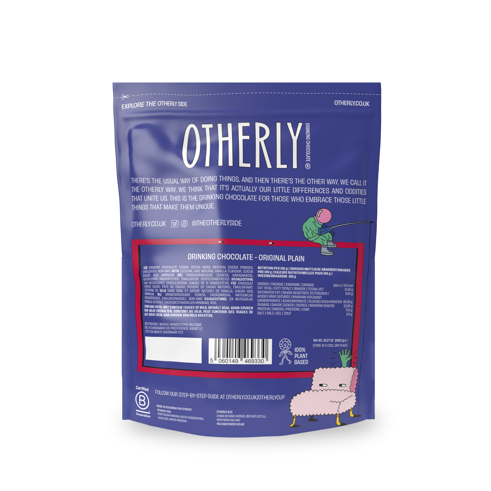 OTHERLY: OATM*LK CHOCOLATE [No duties when shipping to US!] - Wholesale Hot cocoa mix/kit - Original Plain Drinking Chocolate // Vegan // 1KG3