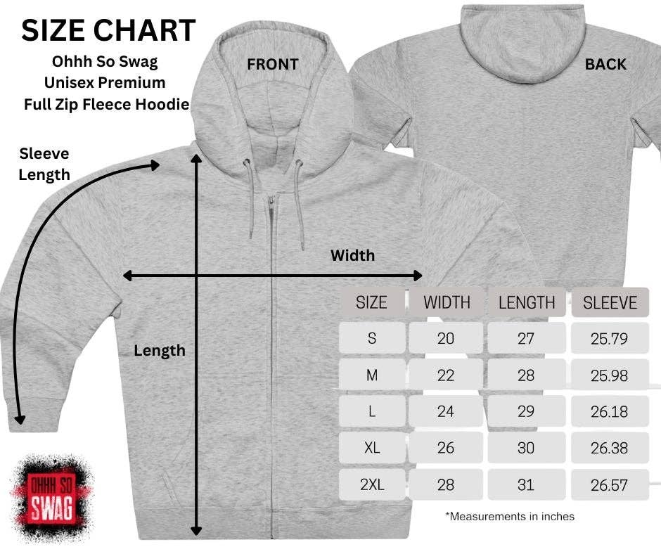 Ohhh So Swag - Wholesale Hoodie - Unisex - Swag Verified. Barcode Unisex Premium Full Zip Hoodie | US17