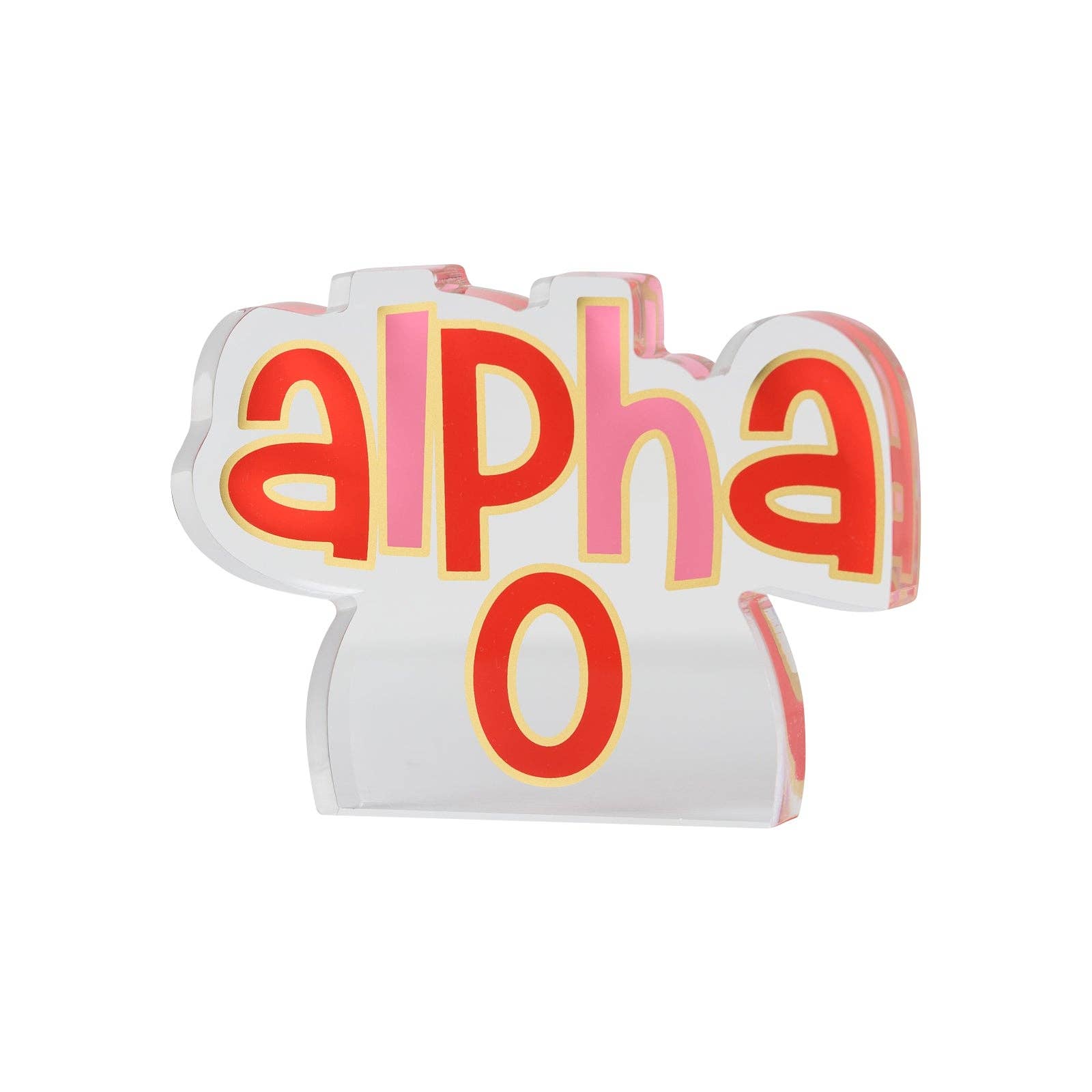 Over The Moon Greek - Wholesale Decorative Tabletop Object - Sorority Acrylic Shelf Sitter3