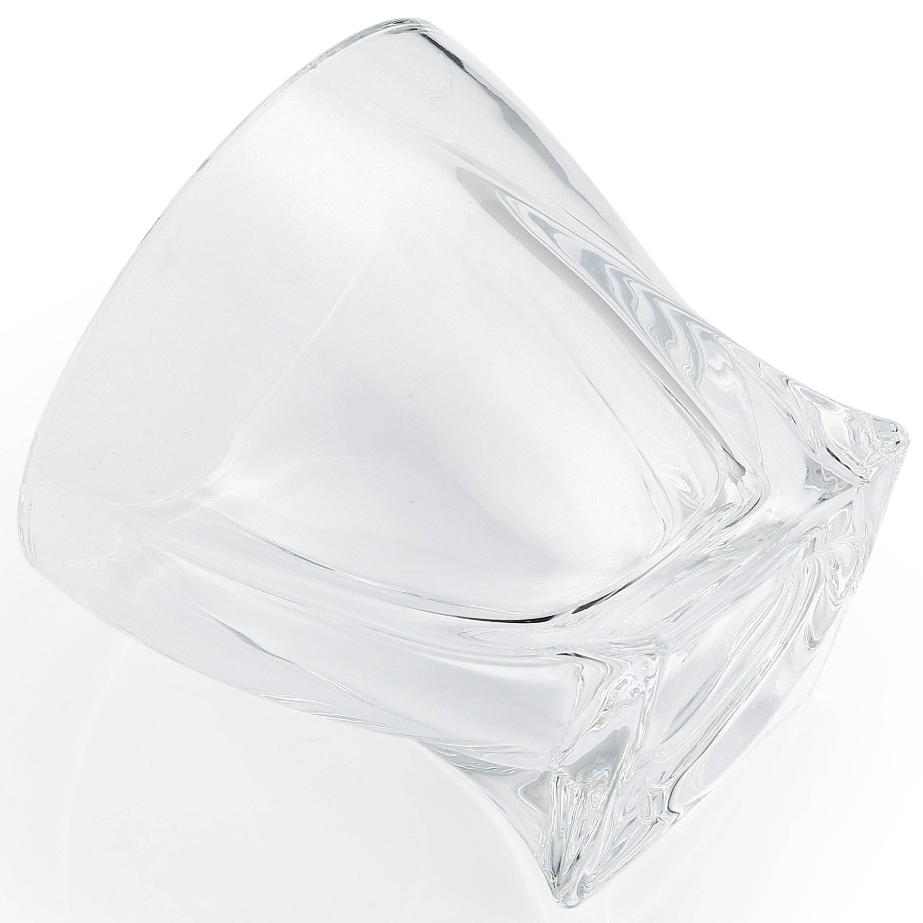 Cheer Collection - Wholesale Cocktail/Liquor Glass - Berkware Lowball Whiskey Glasses - Modern Twisted Base Design4