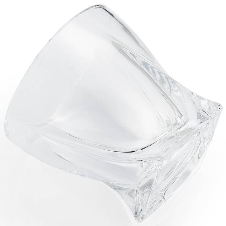 Cheer Collection - Wholesale Cocktail/Liquor Glass - Berkware Lowball Whiskey Glasses - Modern Twisted Base Design4